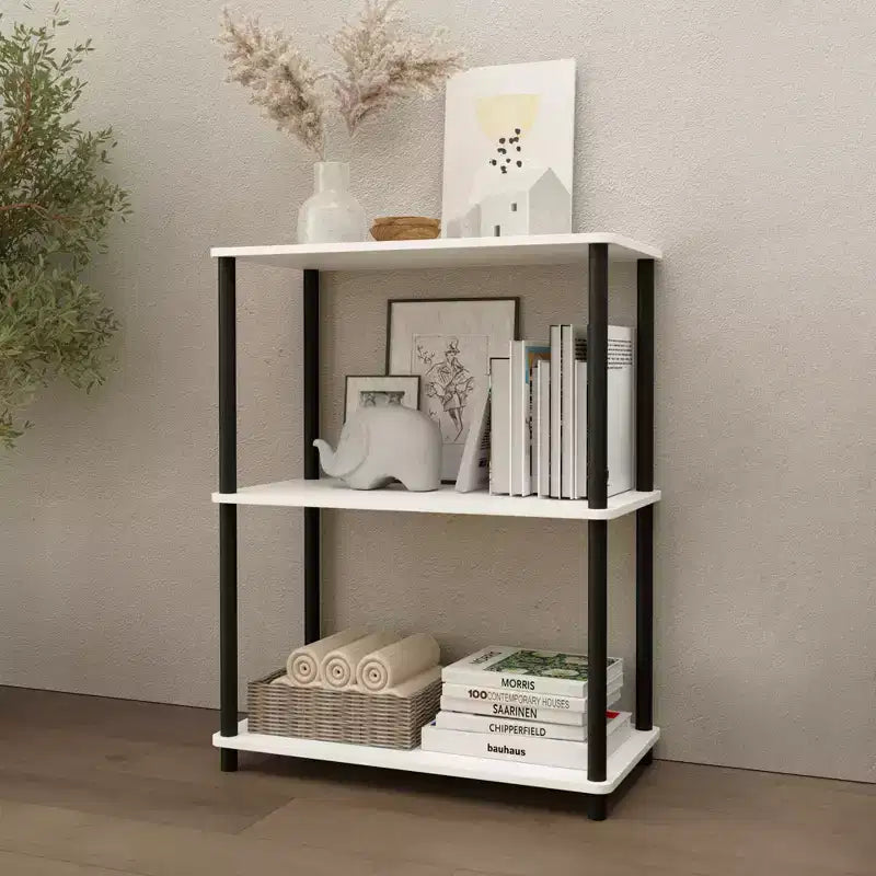 Scaffale a 3 Ripiani in Legno (60 cm L x 75 cm A x 30 cm P)
