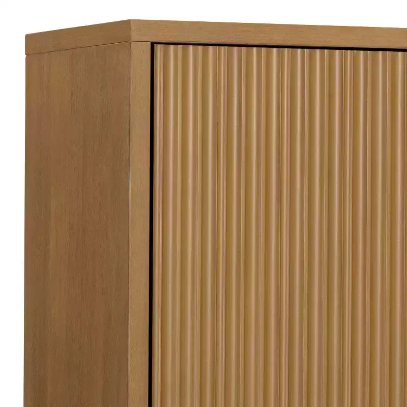 Pensile sopra WC con ante scanalate e gambe in legno massello