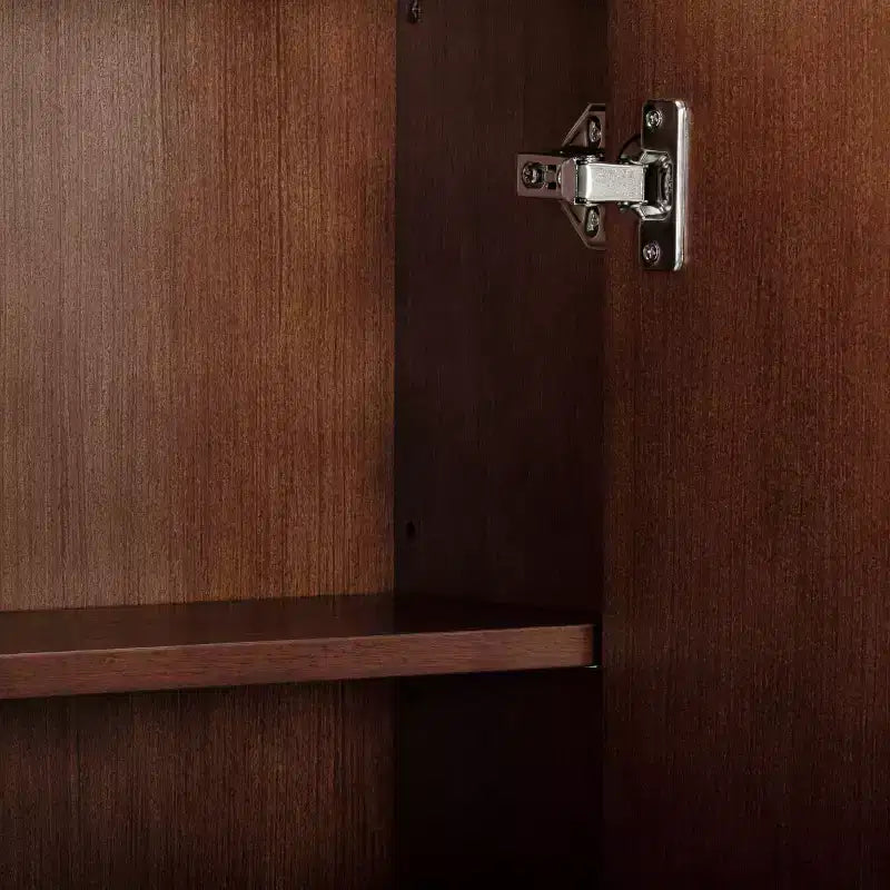 Pensile sopra WC con ante scanalate e gambe in legno massello