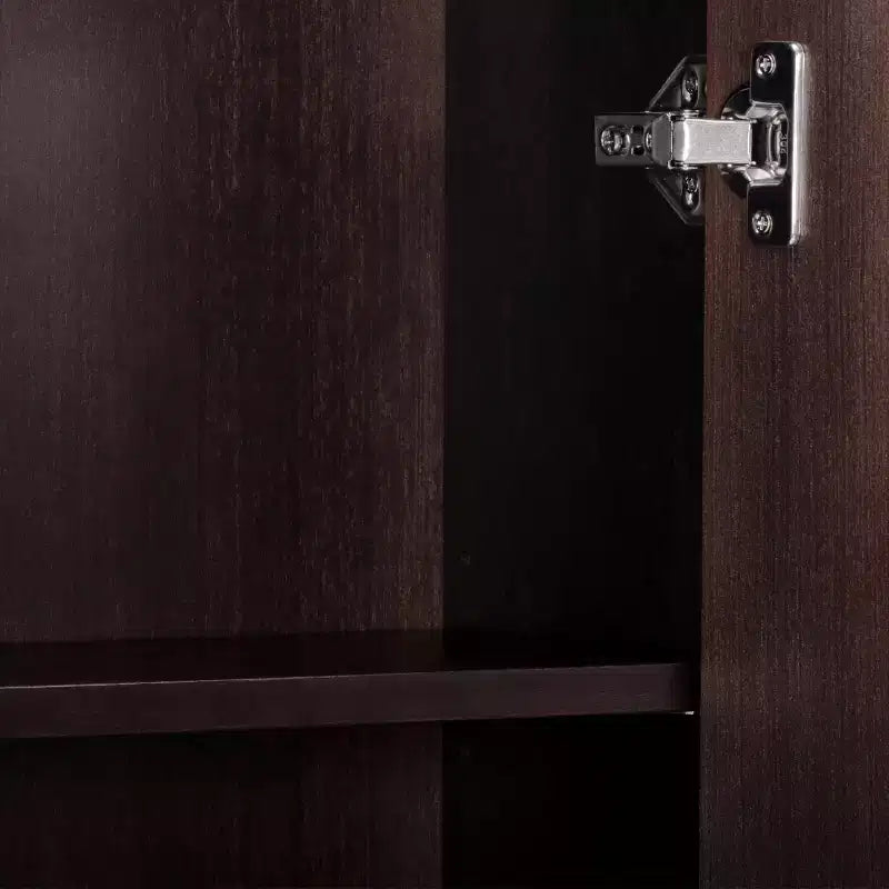 Pensile sopra WC con ante scanalate e gambe in legno massello