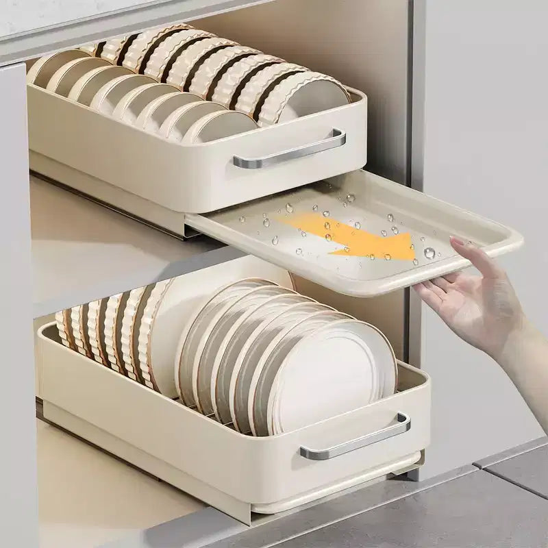 Organizzatore per cassetti espandibile in acciaio al carbonio – Bianco crema