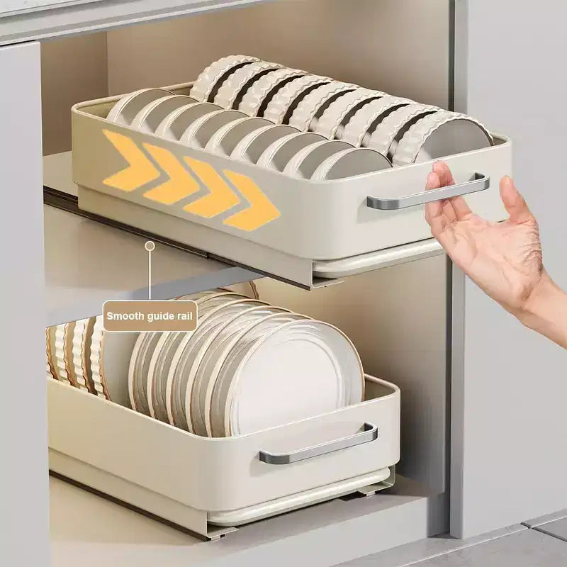 Organizzatore per cassetti espandibile in acciaio al carbonio – Bianco crema