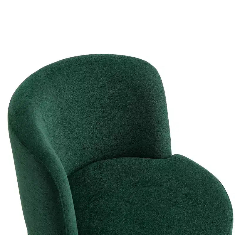 Poltrona di design rotonda girevole a 360° con base a piedistallo – Ciniglia