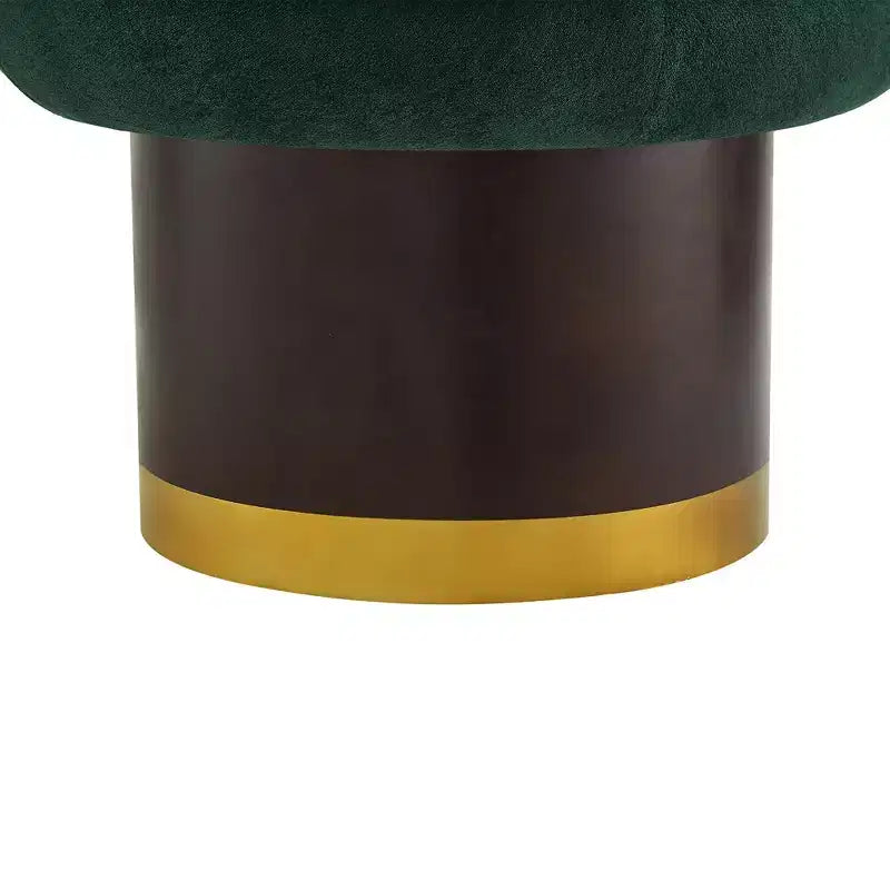 Poltrona di design rotonda girevole a 360° con base a piedistallo – Ciniglia