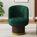 Christopher Knight Home Afanasev Round Upholstered 360 Swivel Accent Chair with Pedestal Base,Chenille