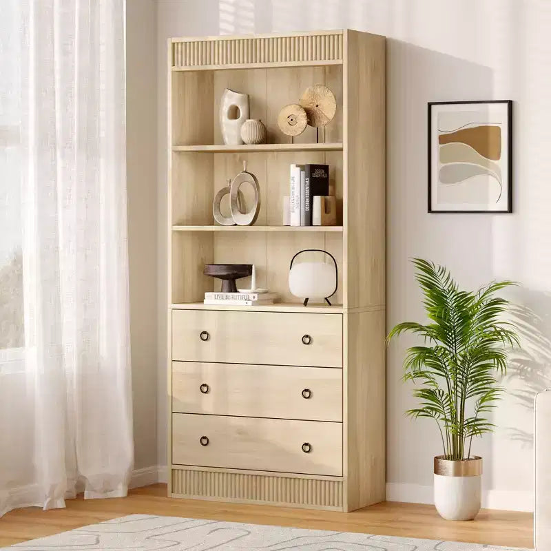 Libreria a Onde con 3 Cassetti