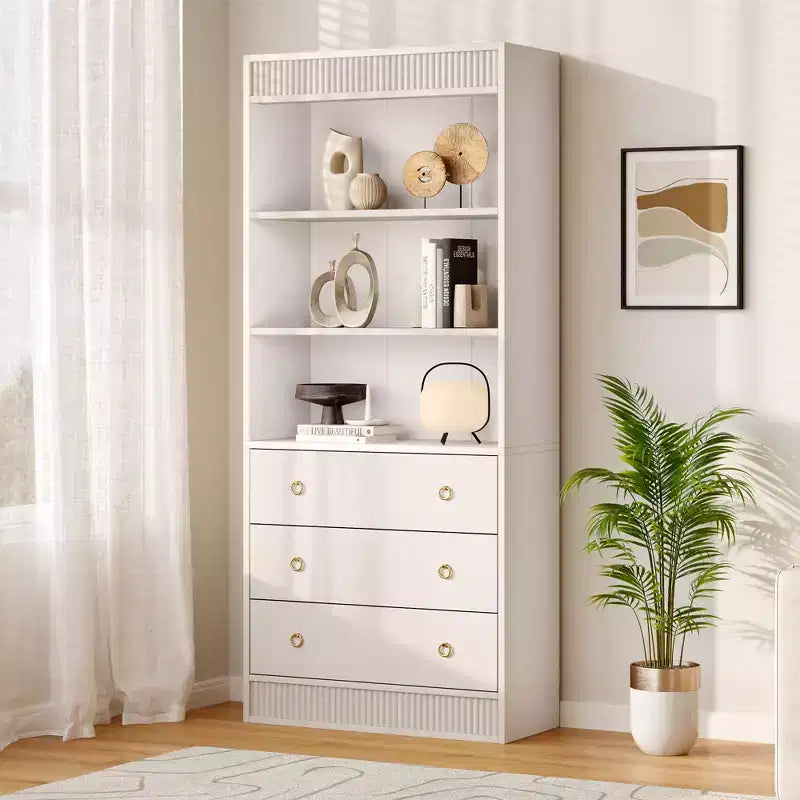 Libreria a Onde con 3 Cassetti