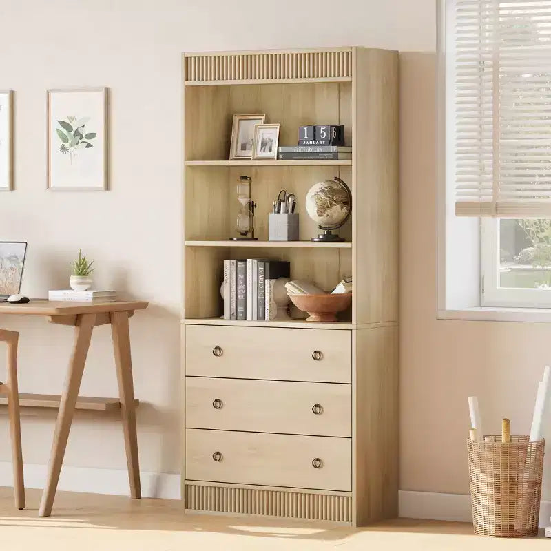 Libreria a Onde con 3 Cassetti