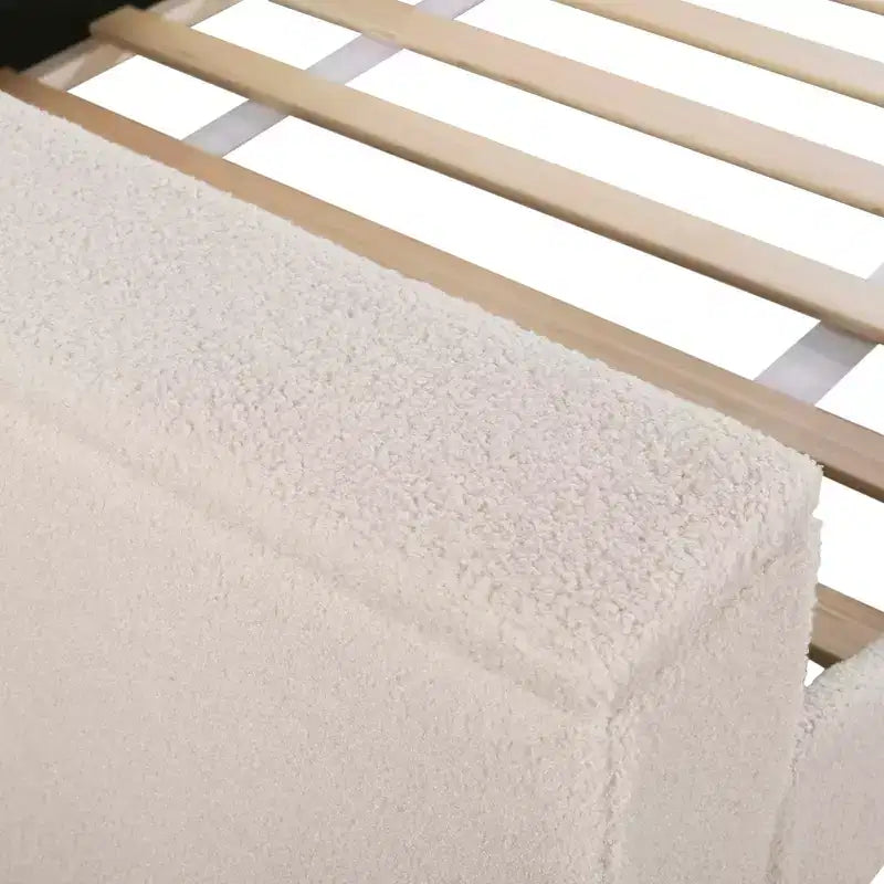 Divano Letto Imbottito con Letto Estraibile, Braccioli Contenitore e Audio Bluetooth