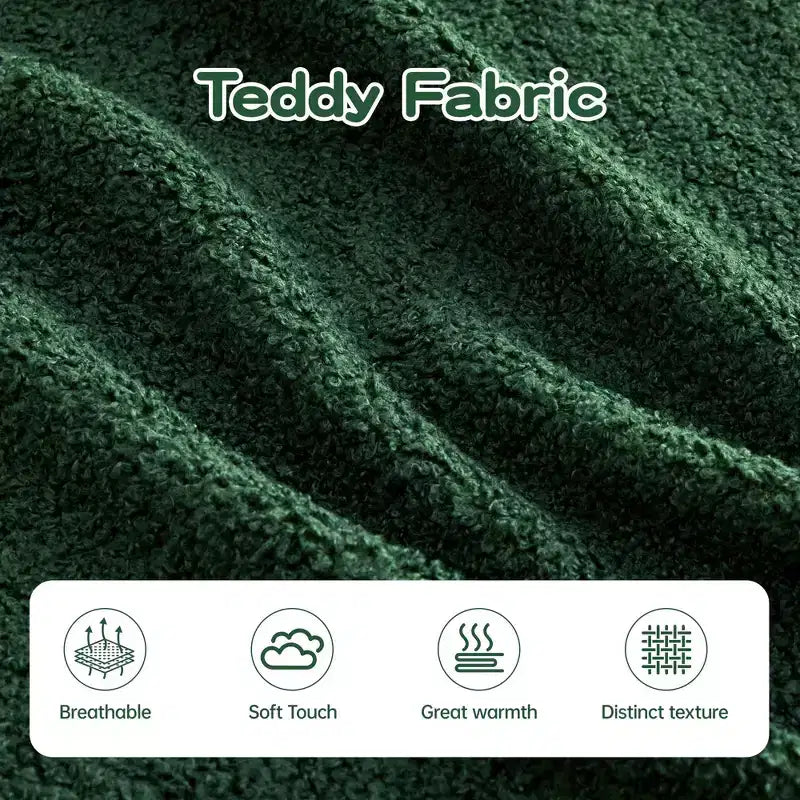 Divano Sezionale Modulare a 4 Posti in Tessuto Teddy