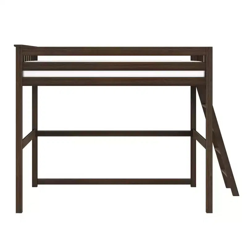 Letto alto a soppalco singolo con scaletta terminale