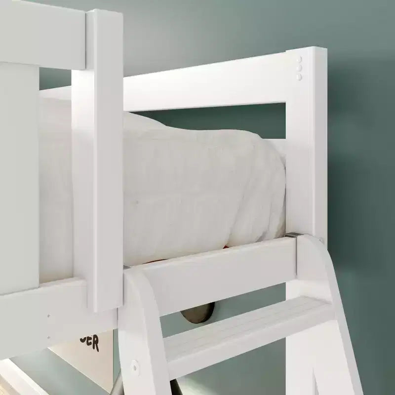 Letto alto a soppalco singolo con scaletta terminale