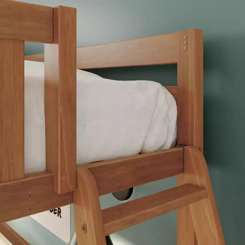 Letto alto a soppalco singolo con scaletta terminale