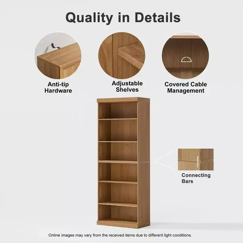 Mobiletto modulare in legno con ripiani a giorno – 104 cm A x 79 cm L x 41 cm P