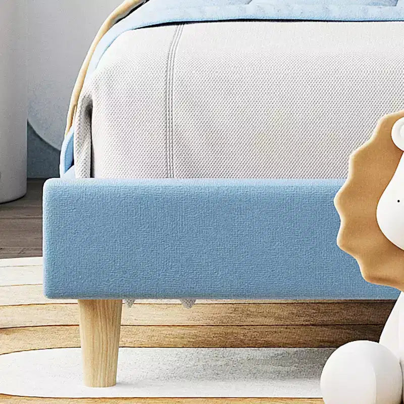 Struttura letto a piattaforma in velluto Twin XL con testiera regolabile