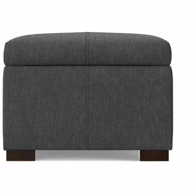 Panca contenitore rettangolare da 122 cm con coperchio sollevabile e vano portaoggetti nascosto