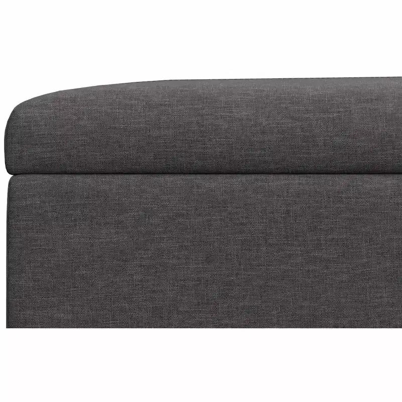 Panca contenitore rettangolare da 122 cm con coperchio sollevabile e vano portaoggetti nascosto