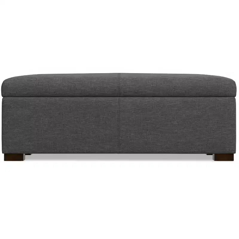 Panca contenitore rettangolare da 122 cm con coperchio sollevabile e vano portaoggetti nascosto