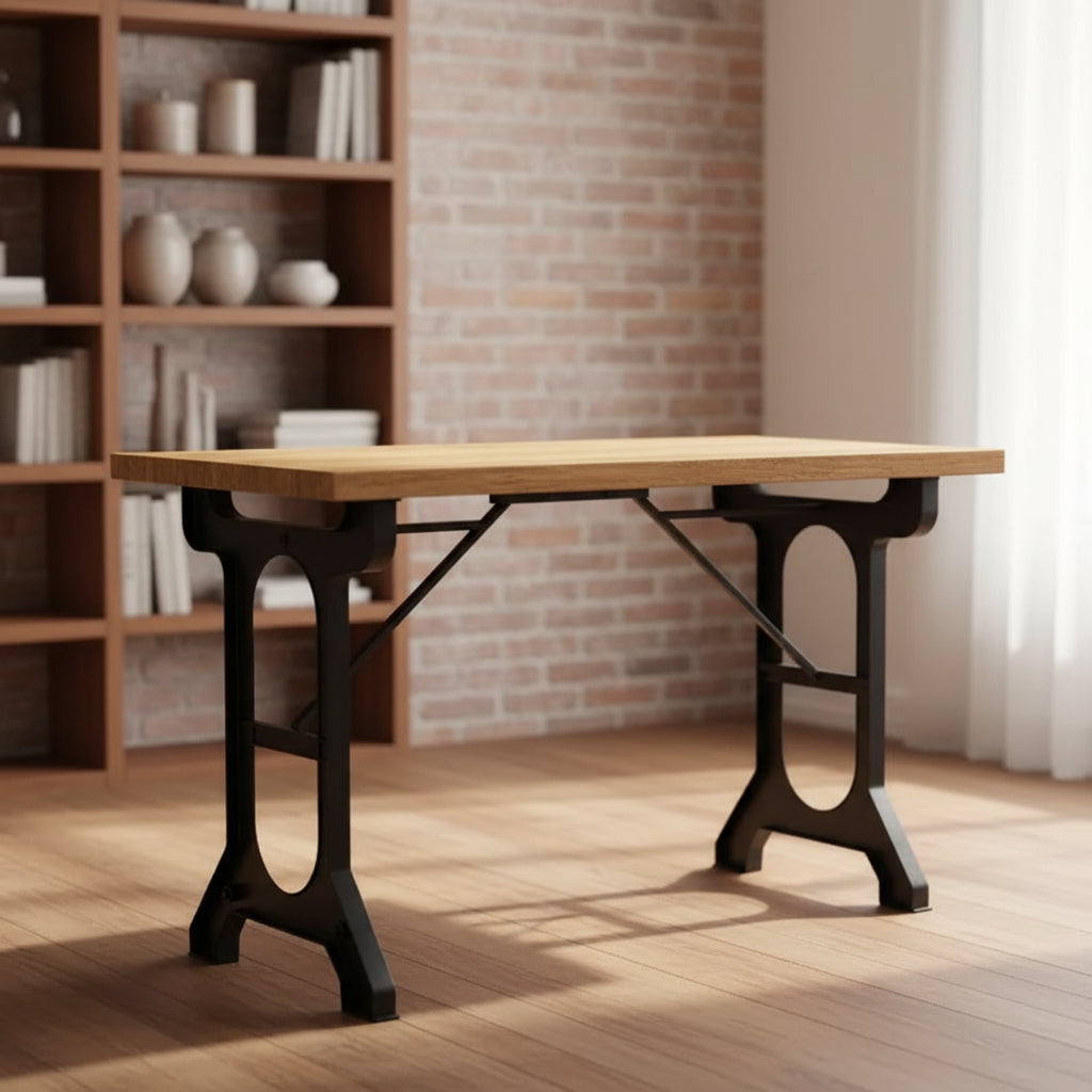 vidaXL Dining Table Solid Fir Wood Top 48x25.6x32.3