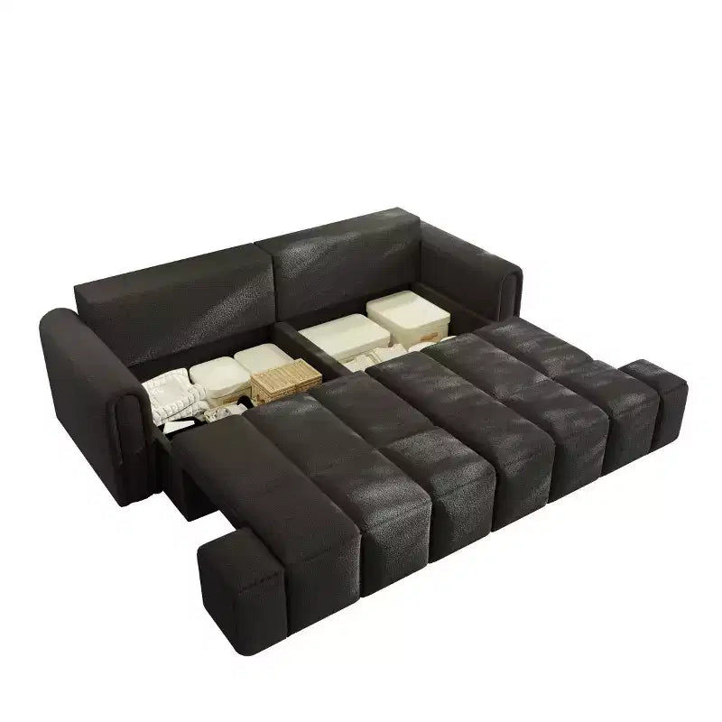 Divano Letto Trasformabile con Contenitore Nascosto