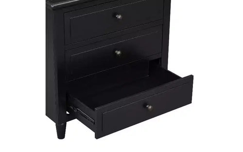 Comodino moderno a 3 cassetti con contenitore