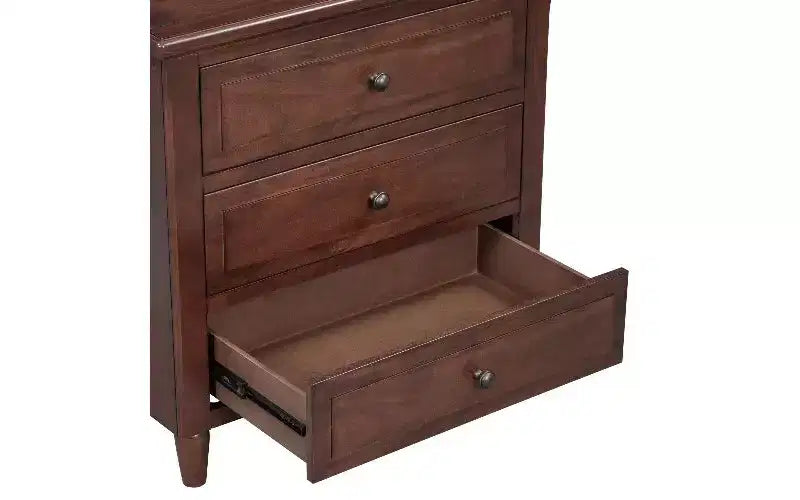 Comodino moderno a 3 cassetti con contenitore