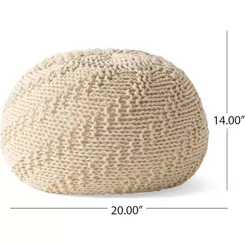 Poltrona a sacco in tessuto intrecciato con Memory Foam