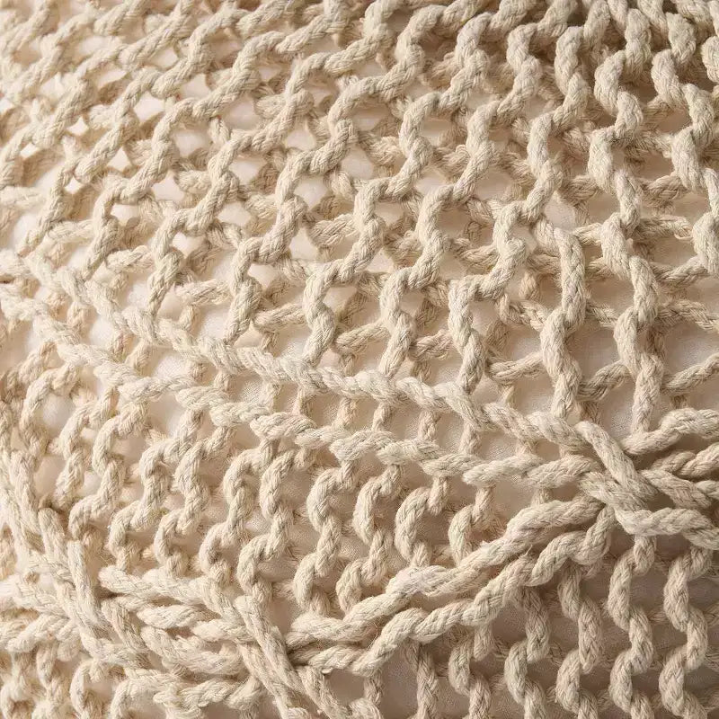 Poltrona a sacco in tessuto intrecciato con Memory Foam