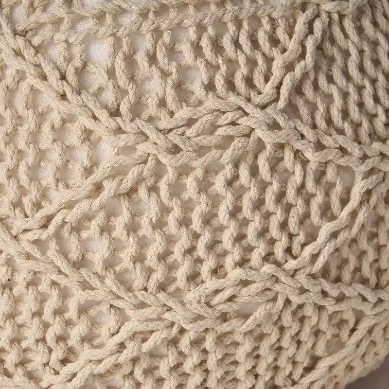 Poltrona a sacco in tessuto intrecciato con Memory Foam