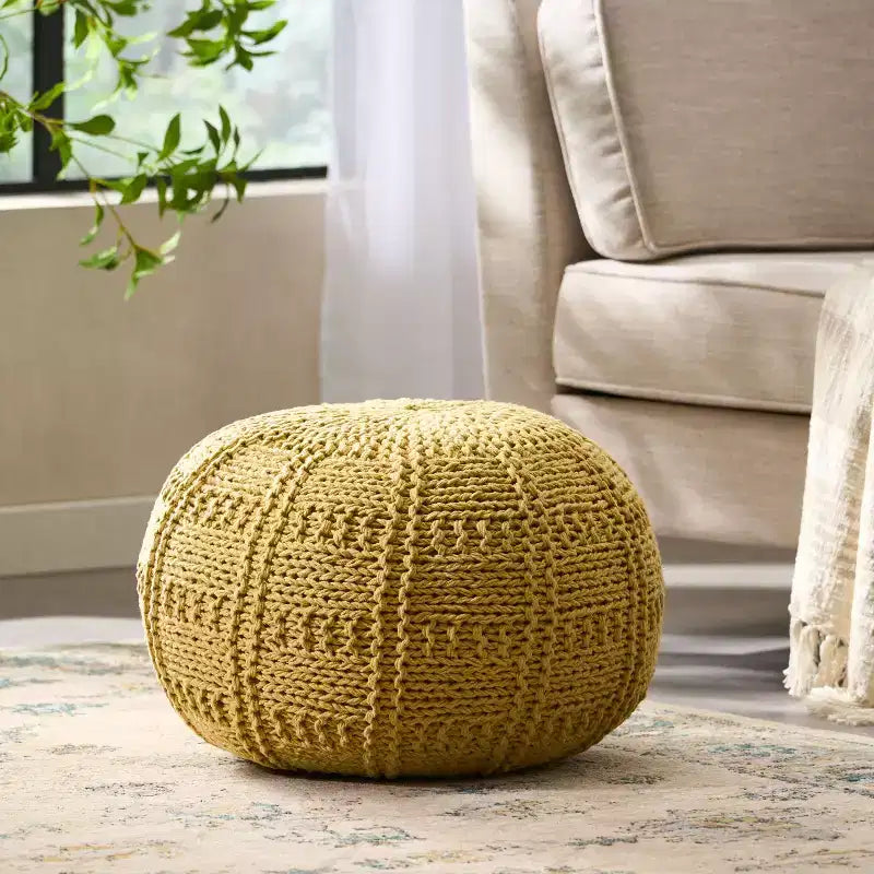 Poltrona a sacco in tessuto intrecciato con Memory Foam