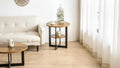 EHMKNP Farmhouse 2-Tier Solid Metal Round End Table