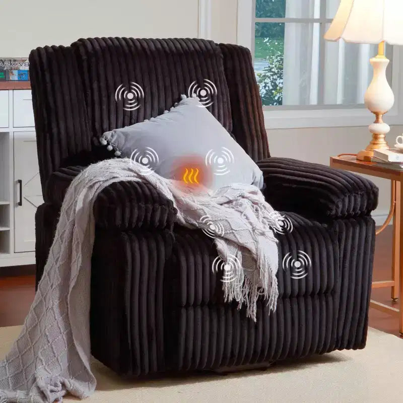 Recliner Sofa,Lift Recliner Chair with Heat & Massage - Plush Padded Seat with Back Support & Armrests, Designed for Elderly&Mobility Impaired Users