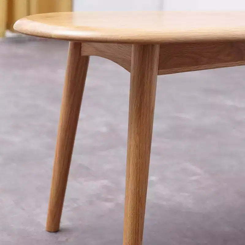 Panca da pranzo ovale in legno di quercia da 120 cm – 2-3 posti, capacità 250 kg