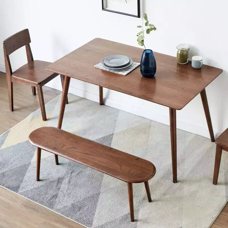 Panca da pranzo ovale in legno di quercia da 120 cm – 2-3 posti, capacità 250 kg