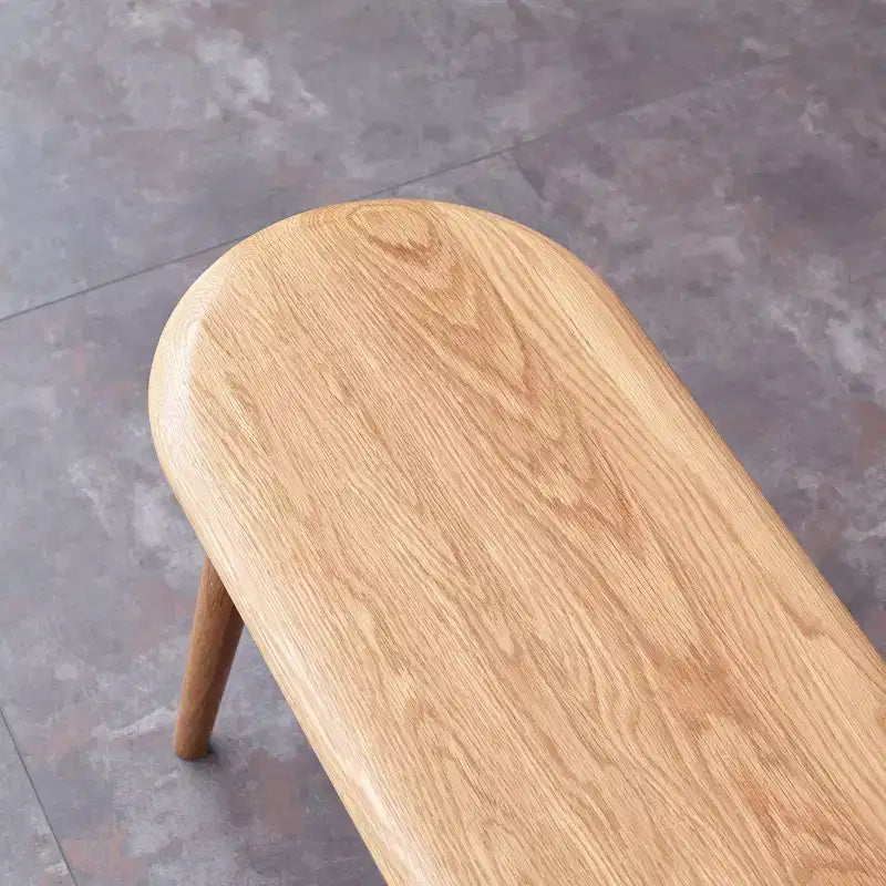 Panca da pranzo ovale in legno di quercia da 120 cm – 2-3 posti, capacità 250 kg