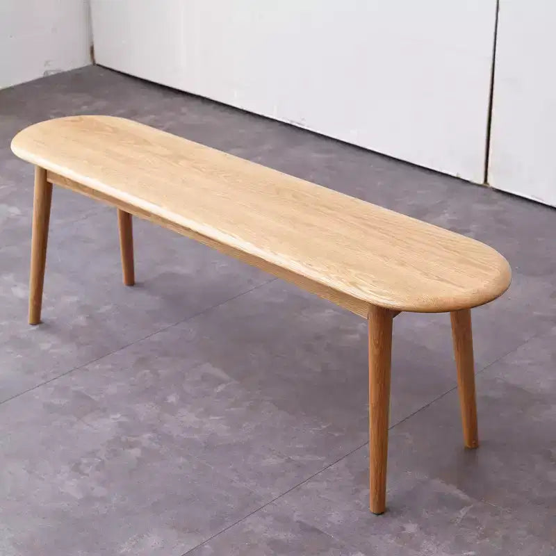 Panca da pranzo ovale in legno di quercia da 120 cm – 2-3 posti, capacità 250 kg
