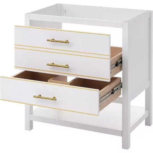 Mobile bagno da 75 cm con cassetti e vano a giorno