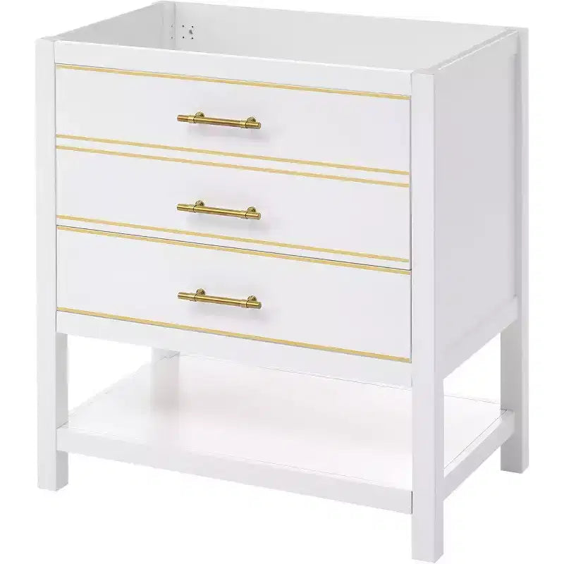 Mobile bagno da 75 cm con cassetti e vano a giorno