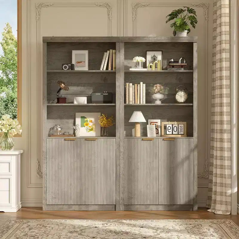 Libreria a 5 Ripiani con Ante, da 178 cm