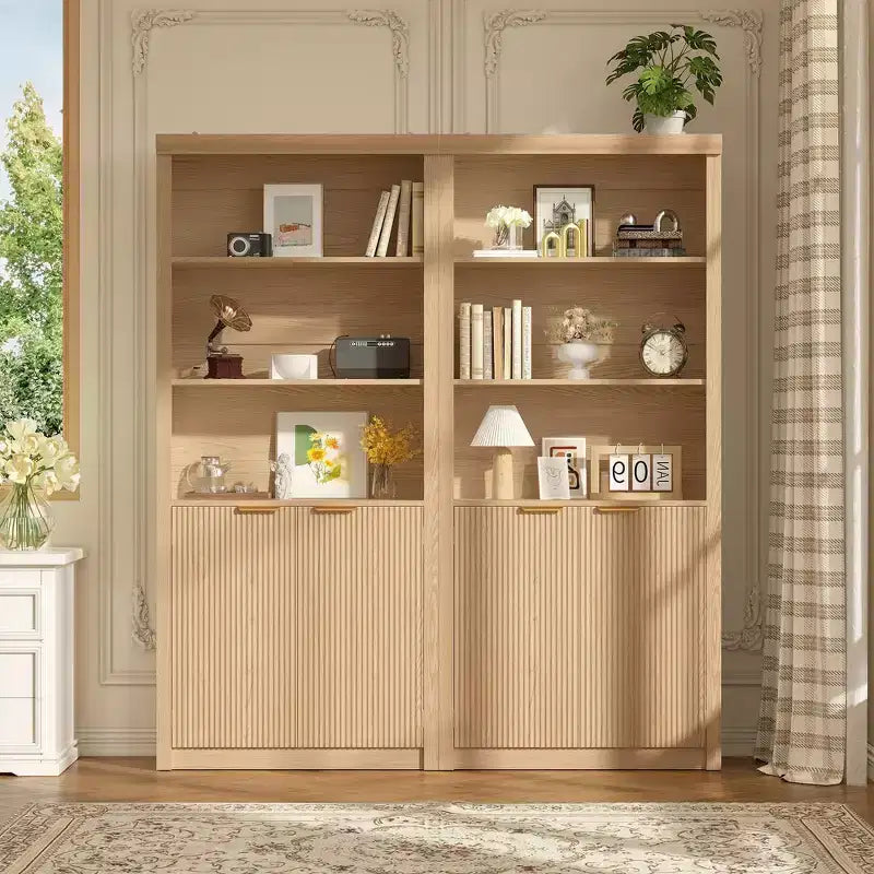 Libreria a 5 Ripiani con Ante, da 178 cm