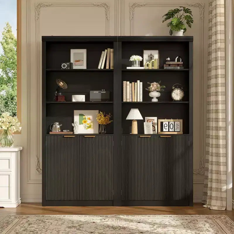Libreria a 5 Ripiani con Ante, da 178 cm