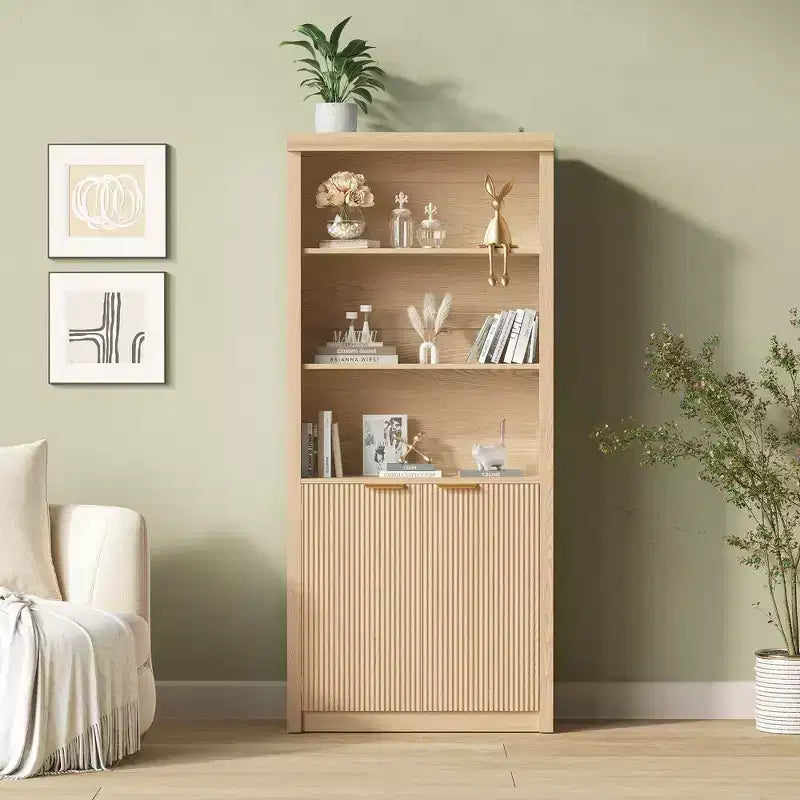Libreria a 5 Ripiani con Ante, da 178 cm