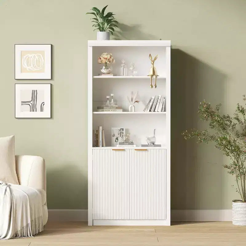 Libreria a 5 Ripiani con Ante, da 178 cm
