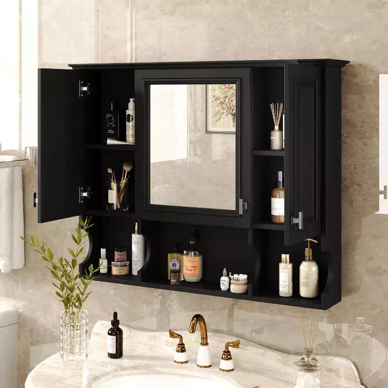 Armadietto a specchio da parete 35 x 28 con mensole aperte