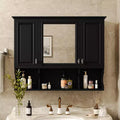 CASAINC 35 x 28 Wall Mounted Mirror Medicine Cabinet with Open Shelves, Modern Bathroom Storage Cabinet
